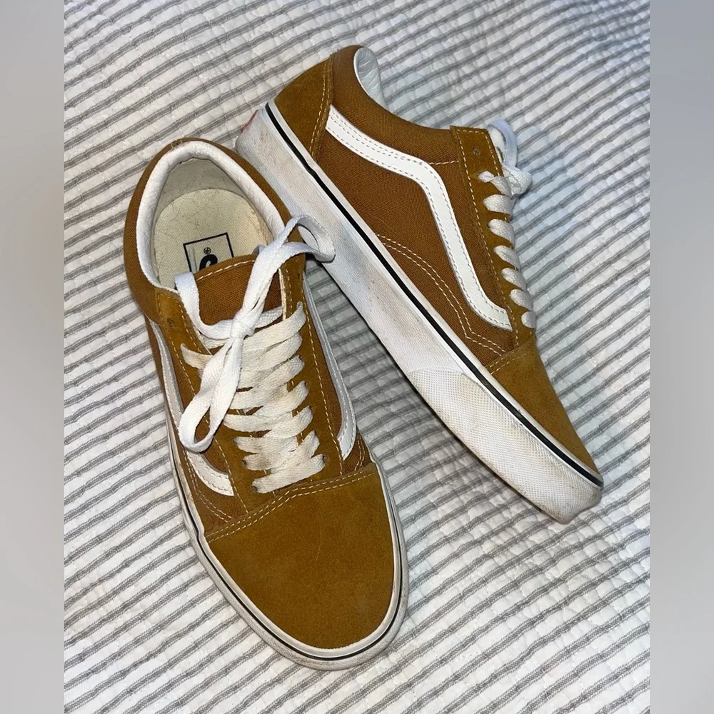 Vans Old Skool Gold Suede Sneakers Unisex Sz 8.5